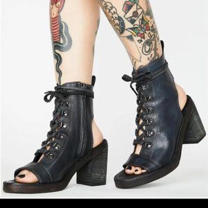 Free People City Of Lights Cutout Leather Sandals EU 39 US 9